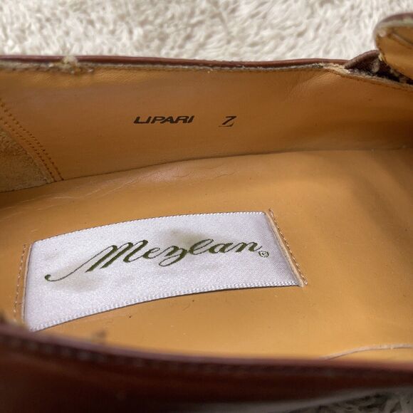 Mezlan Men's Size US 7 Lipari Penny Loafer Brown Slip-On Dress Shoes SPAIN Made - Picture 8 of 10